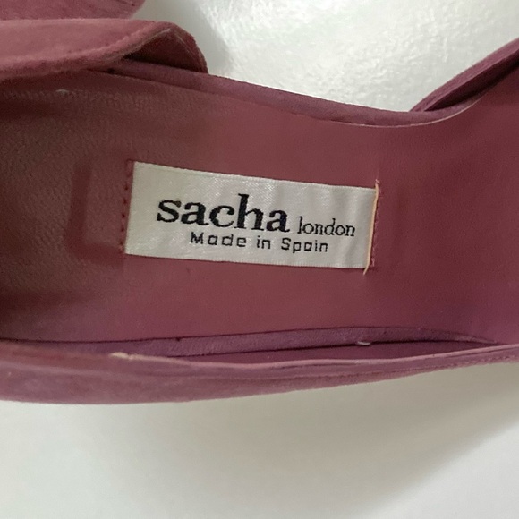 Sacha London Balance Teaberry Suede Heel 6.5B - Picture 6 of 7